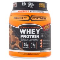 Body Fortress Super Advanced Chocolate Whey Protein Supplement, 1.78 lb.