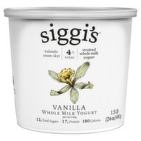 Siggi's Vanilla Whole Milk Yogurt, 24 oz