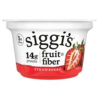 Siggi's Fruit & Fiber Strawberry Nonfat Yogurt, 5.3 oz