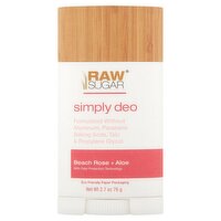 Raw Sugar Beach Rose + Aloe Simply Deo, 2.7 oz