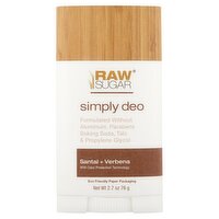Raw Sugar Santal + Verbena Simply Deo, 2.7 oz, 2.7 Ounce