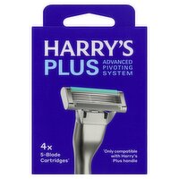 Harry's Plus 5-Blade Cartridges, 4 count