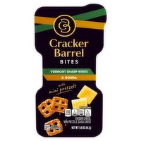 Cracker Barrel Bites Vermont Sharp White Cheddar & Gouda Cheese with Mini Pretzels, 1.65 oz