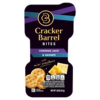 Cracker Barrel Bites Cheddar Jack & Havarti Cheese with Mini Crackers, 1.58 oz