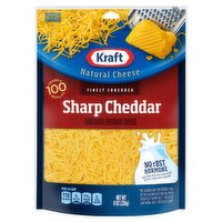 Kraft Finely Shredded Sharp Natural Cheddar Cheese, 8 oz
