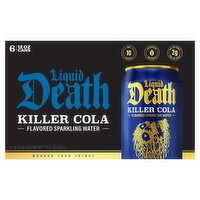 Liquid Death Killer Cola Flavored Sparkling Water, 12 fl oz, 6count