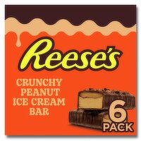 Reese's Crunchy Peanut Ice Cream Bars, 2.0 fl oz, 6 count