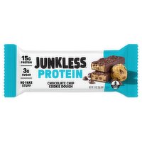 Junkless Chocolate Chip Cookie Dough Protein Bar, 1.9 oz