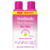 Skintimate Skin Therapy Dry Skin Moisturizing Shave Gel Value Twin Pack, 7 oz, 2 count