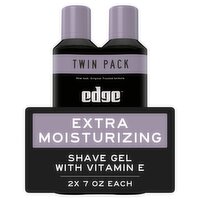 Edge Extra Moisturizing Shave Gel Twin Pack, 7 oz, 2 count