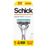 Schick Quattro Titanium Razor for Men Value Pack