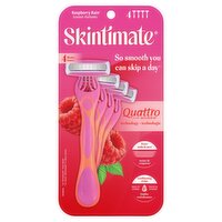 Skintimate Raspberry Rain Disposable Razors, 4 count