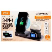 Itek Fast Charge 3-in-1 Wireless Charging Stand