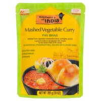 Kitchens of India Authentic Indian Mashed Vegetable Curry Pav Bhaji, 10 oz