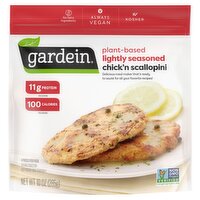 Gardein Plant-Based Lightly Seasoned Chick'N Scallopini, 4 count, 10 oz, 285 Gram