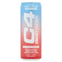 C4 Smart Energy Zero Sugar Cherry Berry Lime Sparkling Energy Drink, 12 fl oz