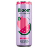 Bloom Strawberry Watermelon Sparkling Energy Drink, 12 fl oz, 12 Fluid ounce