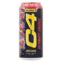 C4 Ultimate Energy Zero Sugar Cherry Bomb Frost Energy Drink, 16 fl oz