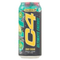 C4 Ultimate Energy Tropical Tundra Zero Sugar Energy Drink, 16 fl oz