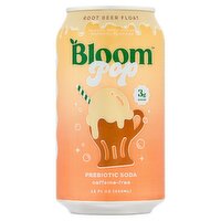 Bloom Pop Root Beer Float Prebiotic Soda, 12 fl oz