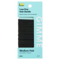 Gimme Beauty Low Key Medium Hair Black Hair Bands, 20 count, 20 Each