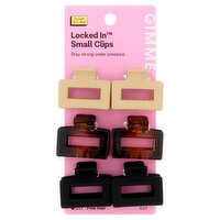 Gimme Beauty Locked In Fine Hair Assorted Colors Small Clips, 6 count