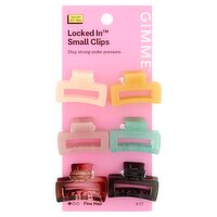 Gimme Beauty Locked In Fine Hair Assorted Colors Small Clips, 6 count