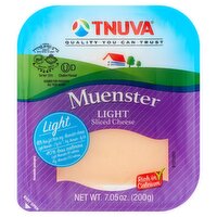 Tnuva Muenster Light Sliced Cheese, 7.05 oz