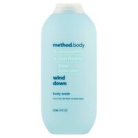 Method Body Wind Down Chamomile, Starflower, Blue Lavender Body Wash, 18 fl oz, 18 Fluid ounce