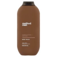 Method Men Sandalwood + Vetiver Body Wash, 18 fl oz, 18 Fluid ounce