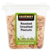 Fairway Roasted Unsalted Peanuts, 12 oz