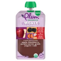 Plum Organics Mighty Morning 4 Food Group Blend Baby Food, Tots, 4 oz