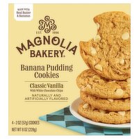 Magnolia Bakery Classic Vanilla with White Chocolate Chips Banana Pudding Cookies, 2 oz, 4 count