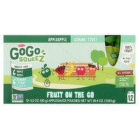 Materne GoGo Squeez AppleApple and Gimme Five! Fruit on the Go Variety Pack, 3.2 oz, 12 count, 38.4 Ounce