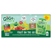 Materne GoGo Squeez Fruit on the Go Family Size! Variety Pack, 3.2 oz, 20 count