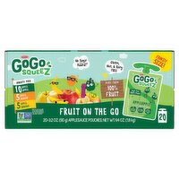 GoGo Squeez Applesauce Variety Pack, Apple/Banana/Mango, Fruit Snack on the Go, 3.2 oz (Pack of 20 p