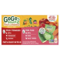 Materne GoGo Squeez Fruit & Veggies on the Go Variety Pack, 3.2 oz, 12 count, 38.4 Ounce