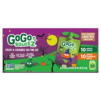 GoGo Squeez  Halloween Limited Edition Variety Pack, Snack on the Go, 3.2 oz (Pack of 20 pouches)