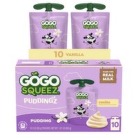 GoGo Squeez Vanilla Puddingz, 3 oz, 10 count