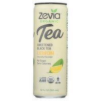 Zevia Organic Lemon Sweetened Black Tea, 12 fl oz