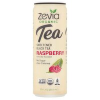 Zevia Organic Raspberry Sweetened Black Tea, 12 fl oz