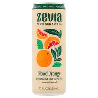 Zevia Organic Blood Orange Zero Sugar Sweetened Earl Grey Tea, 12 fl oz