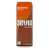 Zevia Ginger Root Beer Zero Sugar Soda, 12 fl oz