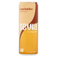 Zevia Creamy Root Beer Zero Sugar Soda, 12 fl oz