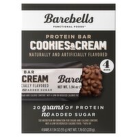 Barebells Cookies & Cream Protein Bar, 1.94 oz, 4 count