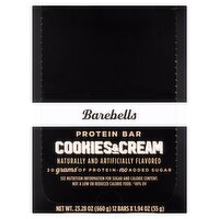 Barebells Cookies & Cream Protein Bar, 1.94 oz, 12 count
