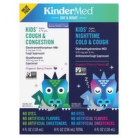 KinderMed Day & Night Kid's Cough, Congestion & Cold Liquid Value Pack, 4 fl oz, 2 count