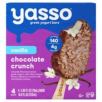 Yasso Vanilla Chocolate Crunch Greek Yogurt Bars, 2.65 fl oz, 4 count