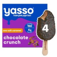 Yasso Sea Salt Caramel Chocolate Crunch Frozen Greek Yogurt Bars, 4 count, 10.6 fl oz