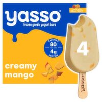 Yasso Creamy Mango Frozen Greek Yogurt Bars, 4 count, 14 fl oz